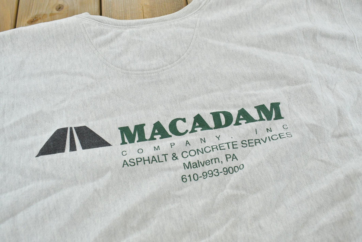 Vintage 2000s Champion Macadam Asphalt Concrete Promotional Souvenir Reverse Weave Sweatshirt Men's XL