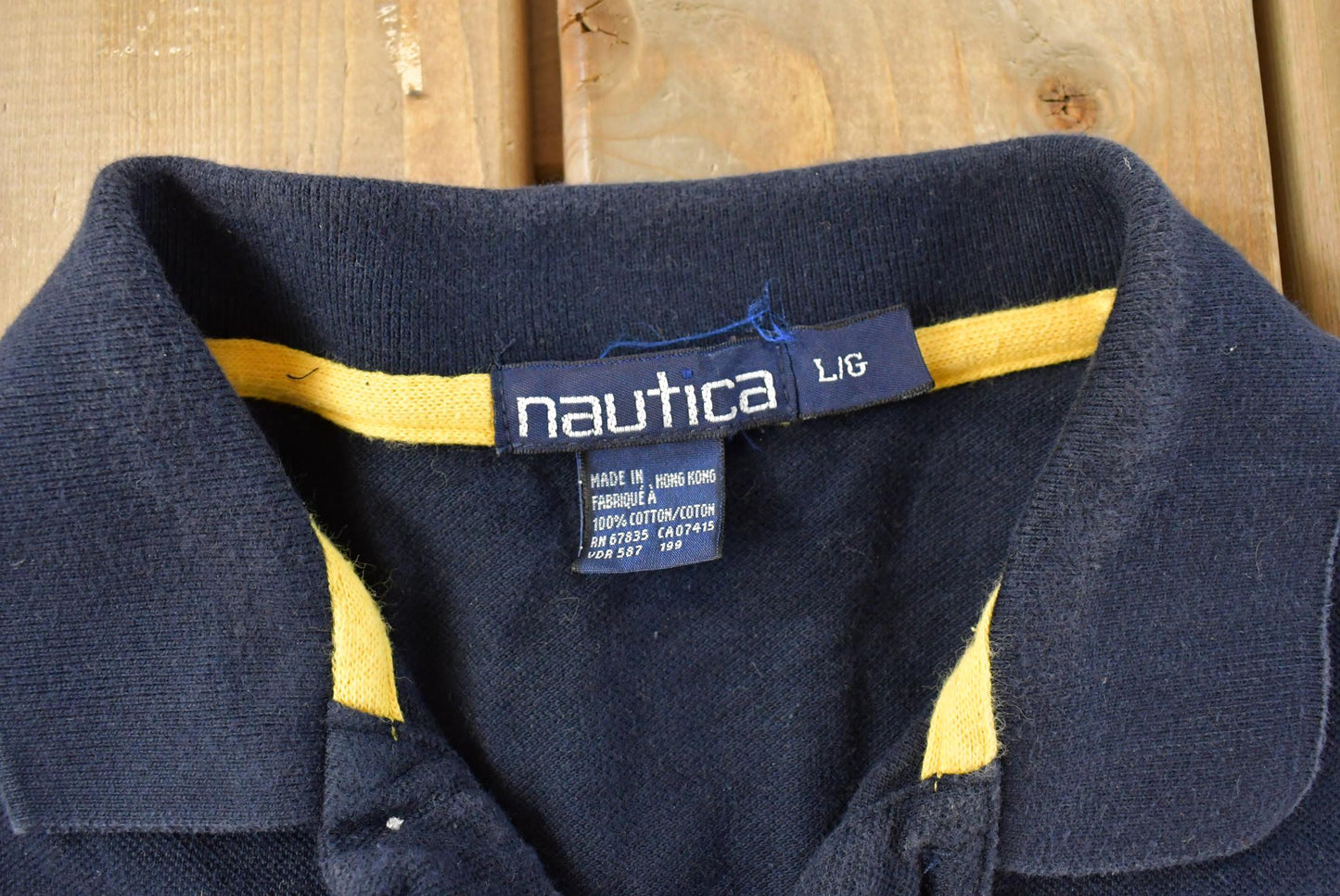 Vintage 1990s Nautica Striped Polo Shirt Men's Large