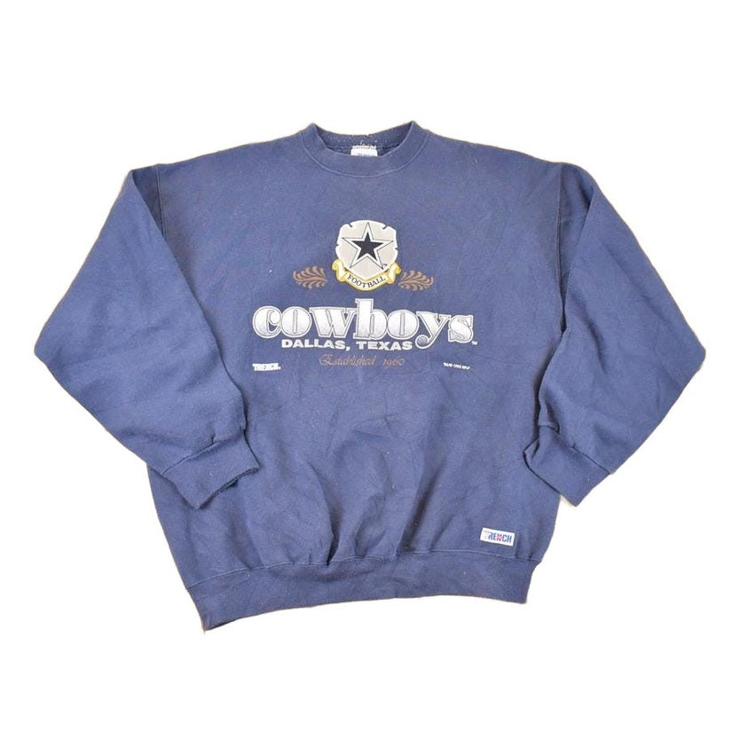 Vintage 1993 Dallas Cowboys Trench Ultra NFL Crewneck Sweatshirt Men's L