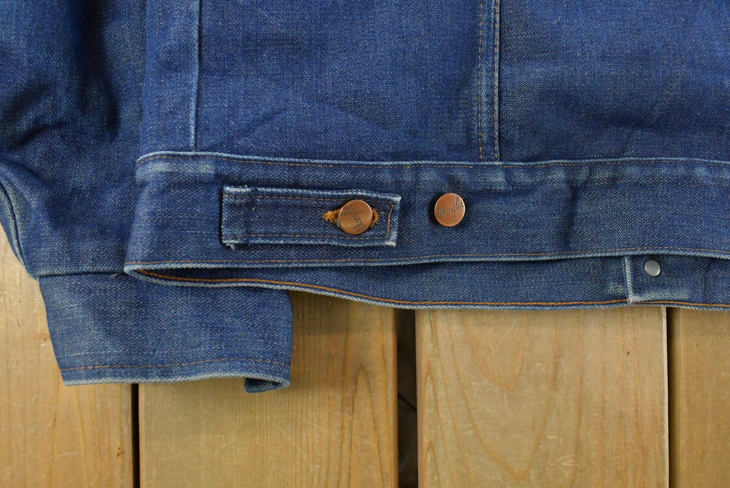 Vintage 1970s Wrangler Western Wear Blanket Lined Denim Jean Jacket Men's M