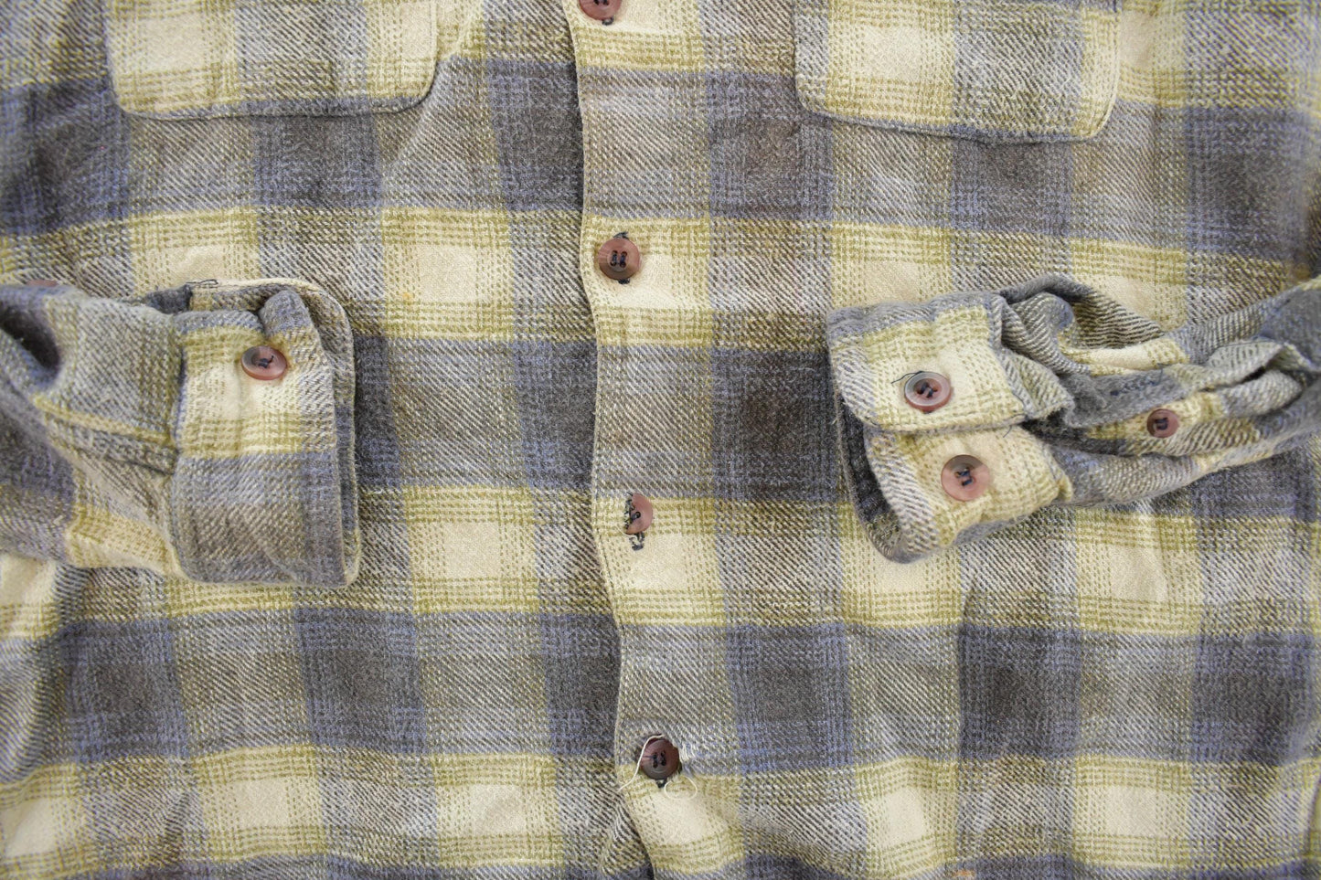 Vintage 1990s Above Sea Level Plaid Flannel Button Up Shirt Men's M