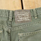 Vintage 1990s Levi's Green Denim Jean Shorts Men's 31