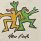 Vintage 1990s New York Keith Haring Style Art Graphic T-Shirt Men's L