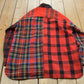 Vintage 1990s Robert Stock Wool Patchwork Plaid Button Up Flannel Shirt Men's M / Outdoors / Golf Shirt