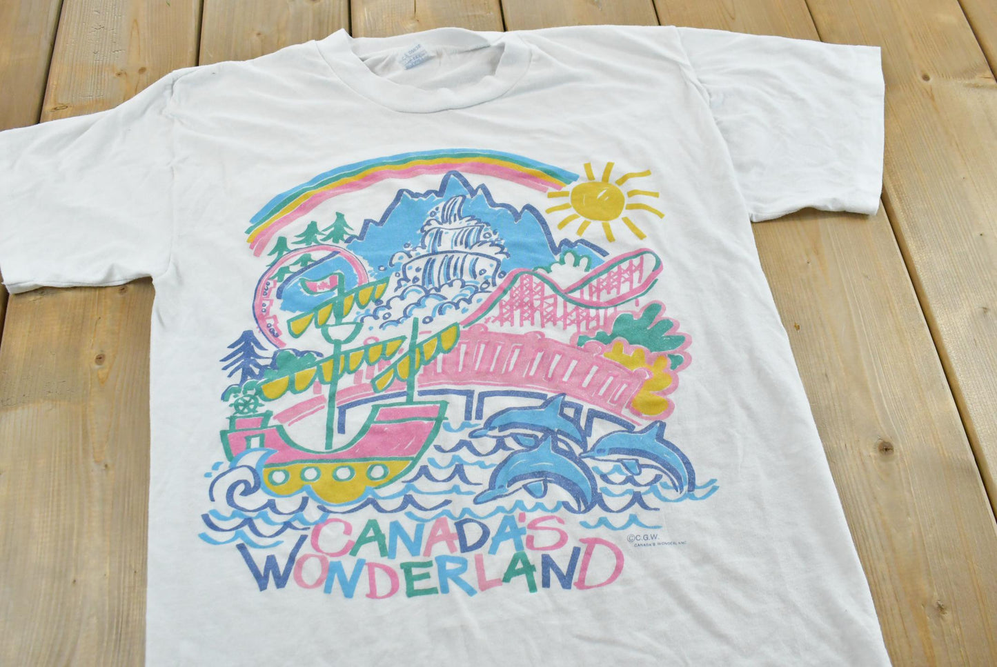 Vintage 1990's Canada's Wonderland Souvenir Promotional T-Shirt Men's M
