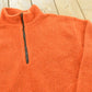 Vintage 1990s American Eagle Quarter Zip Orange Deep Pile Fleece Sweater Mens L