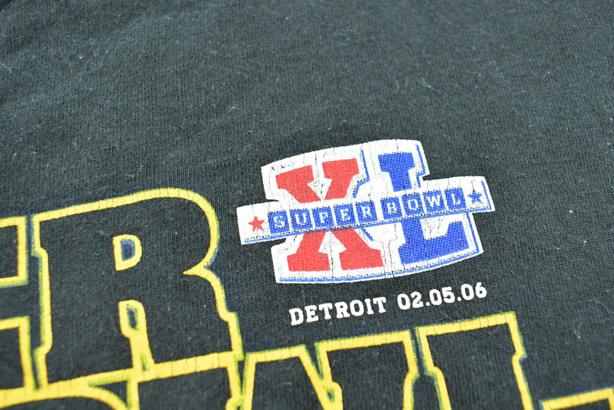Vintage 2006 Pittsburgh Steelers Super Bowl 40 NFL Football Souvenir T-Shirt Men's 2XL
