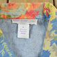 Vintage 1990s Floral Denim Jean Jacket Men's XL