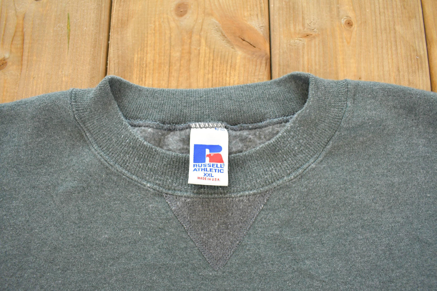 Vintage 1990s Russell Athletics Blank Gray Crewneck Sweatshirt Men's XL