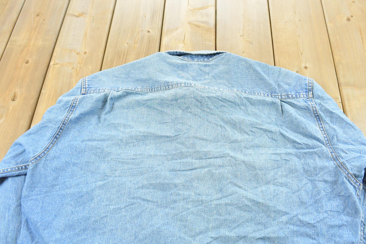 Vintage 1990s Levis Red Tab Denim Button Up Shirt Men's XL / Western Style / 90s Streetwear / Made in Hong Kong