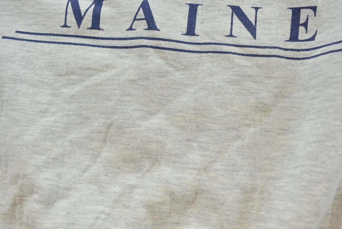 Vintage 2000s Maine Sailboat Marina Souvenir Crewneck Sweatshirt Men's M