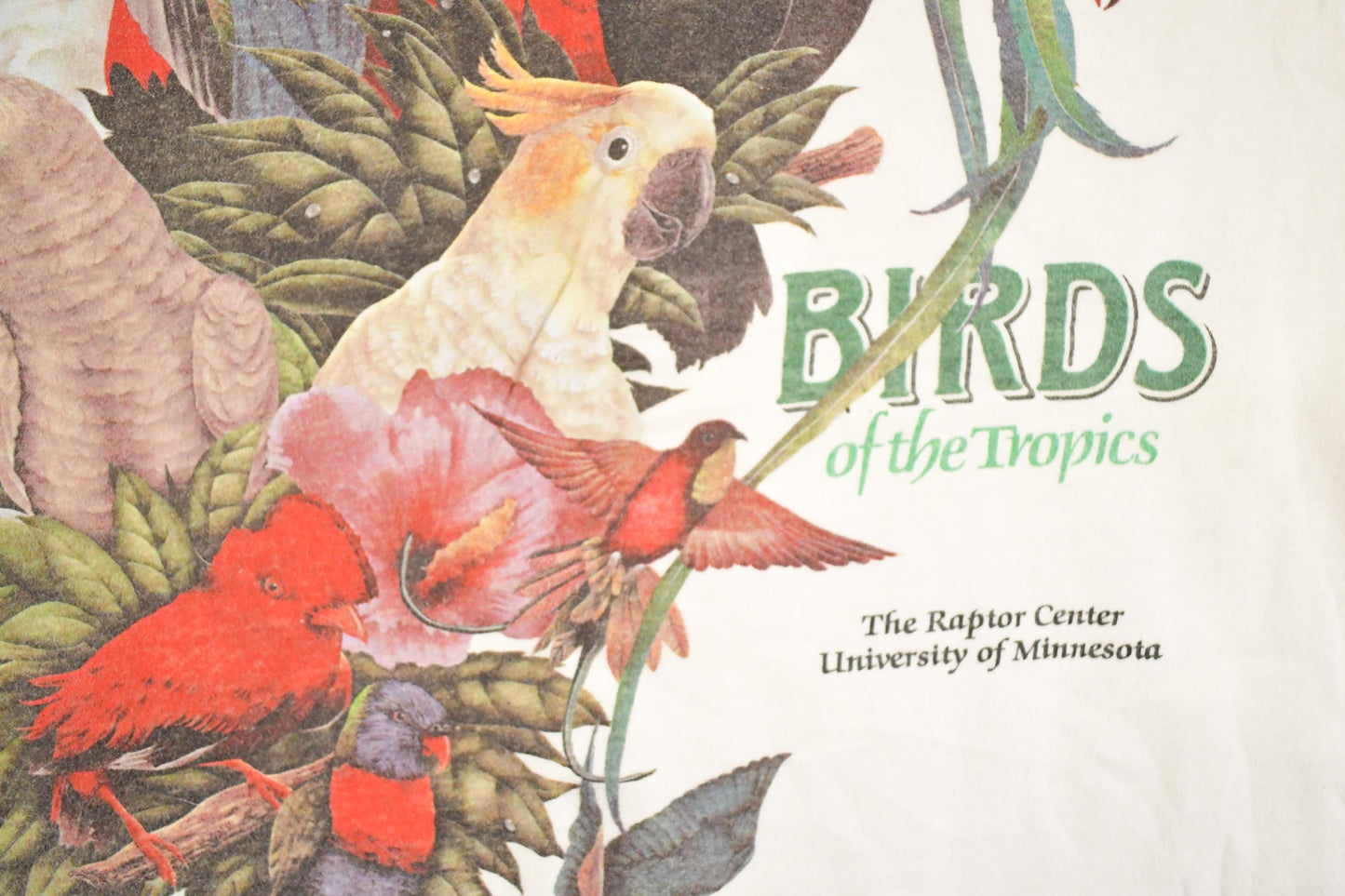 Vintage 1990's Birds Of The Tropics Souvenir Travel T-Shirt Womens M