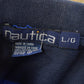 Vintage Y2K Nautica Striped Rugby Long Sleeve Polo Shirt Men's M