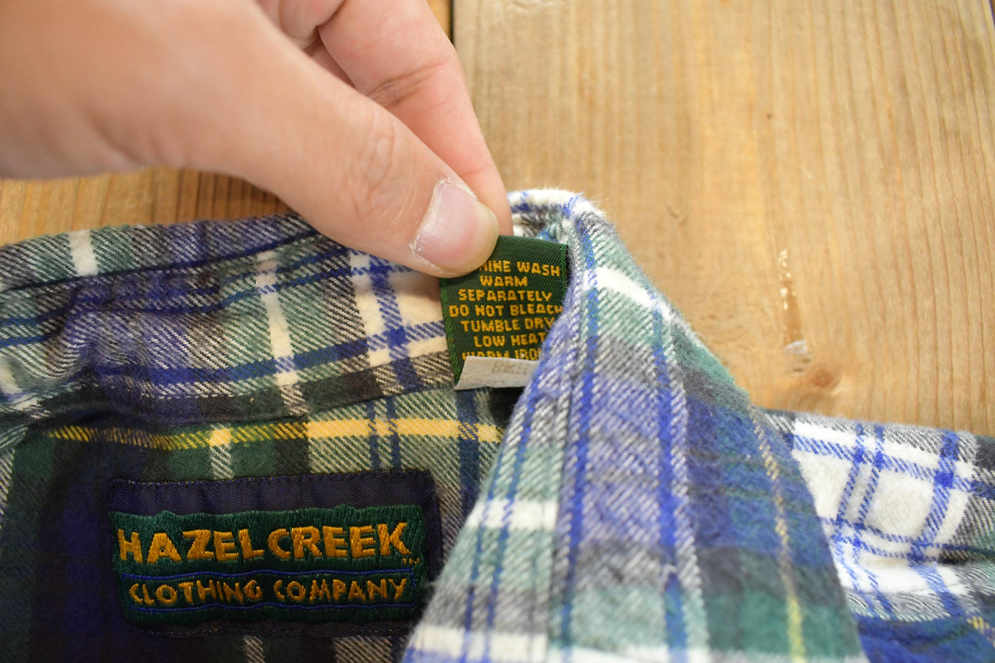 Vintage 1990s Hazel Creek Plaid Flannel Button Up Shirt Women's L