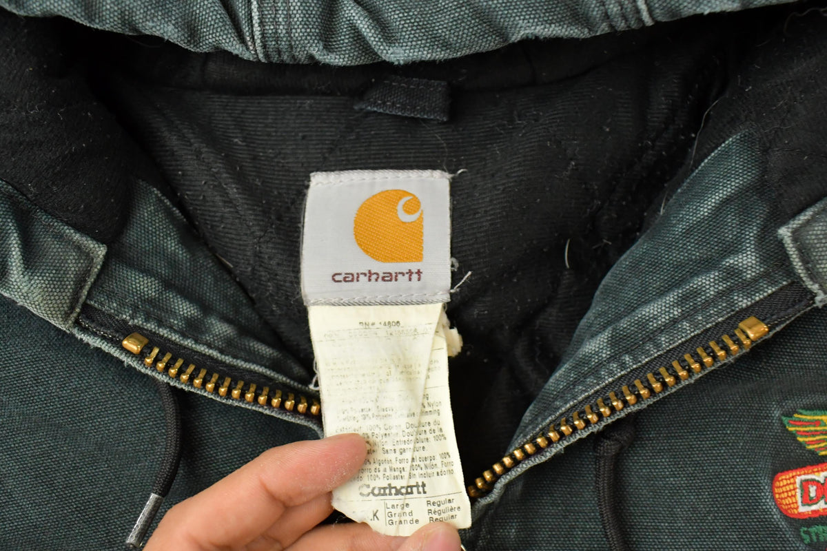 Vintage 1990s Carhartt Hooded Work Jacket Men's L