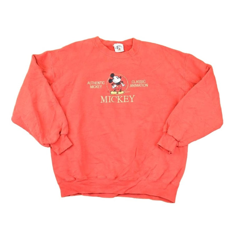 Vintage 1990s Mickey Mouse Embroidered Disney Crewneck Sweater Men's XL