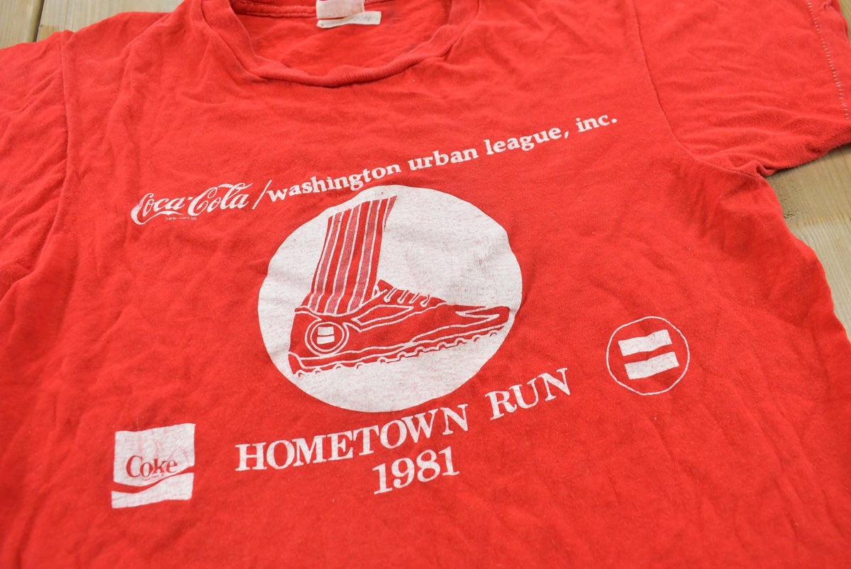 Vintage 1981 Coca-Cola Washington Urban League Hometown Run Marathon T-Shirt Men's S