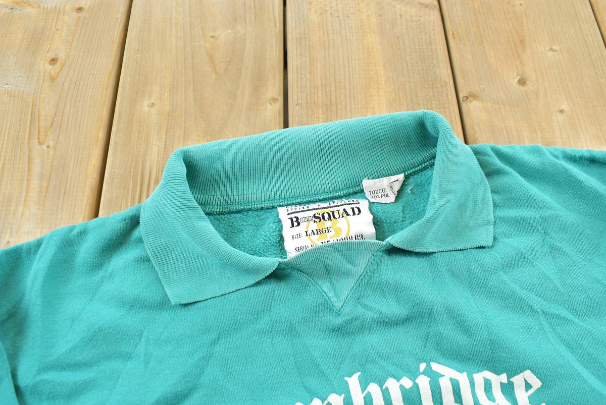 Vintage 1980s Cambridge University Collegiate Collared Sweatshirt Men's M