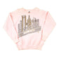 Vintage 1990s New York Skyline Golden Sparkle Crewneck Sweatshirt Women's L