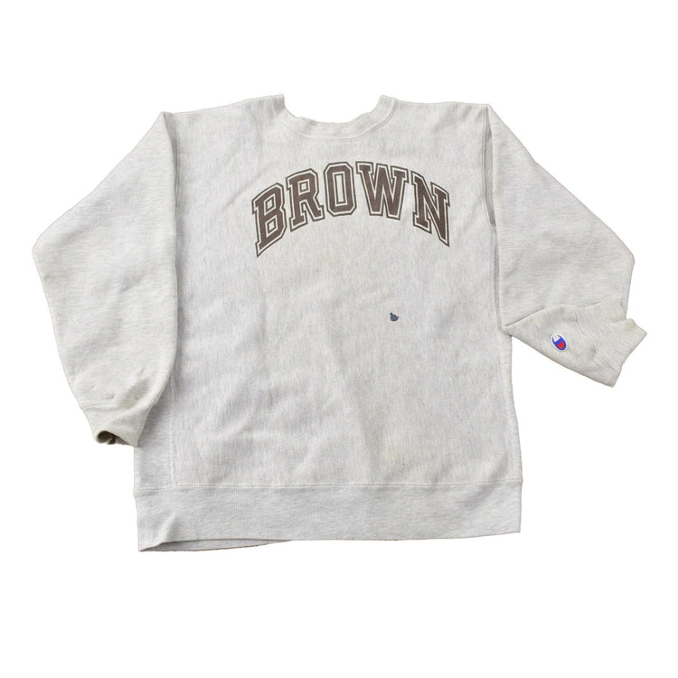 Vintage 1990s Brown University Champion Reverse Weave Crewneck Youth L