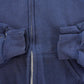 Vintage 1990s Russell Athletics Blank Navy Blue Full Zip Hoodie Sweatshirt Men's L