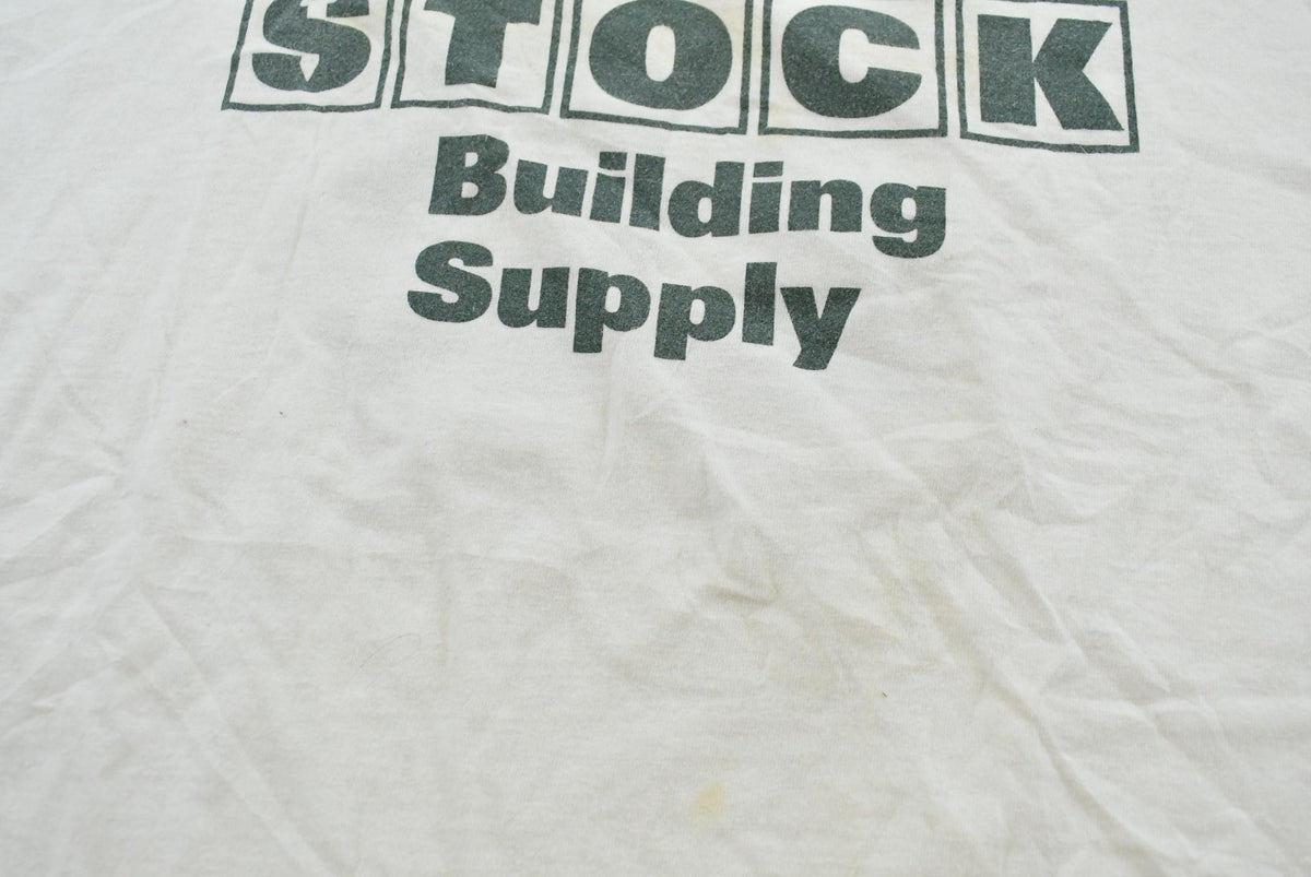 Vintage 1990s Stock Building Supply Promotional T-Shirt Men's XL