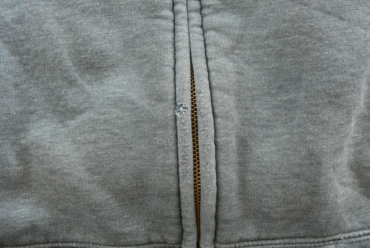 Vintage 1990s Faded Carhartt Full Zip Quilted Lined Hoodie Jacket Sweatshirt Men's XL / 90s Workwear / Heavyweight / Rain Defender