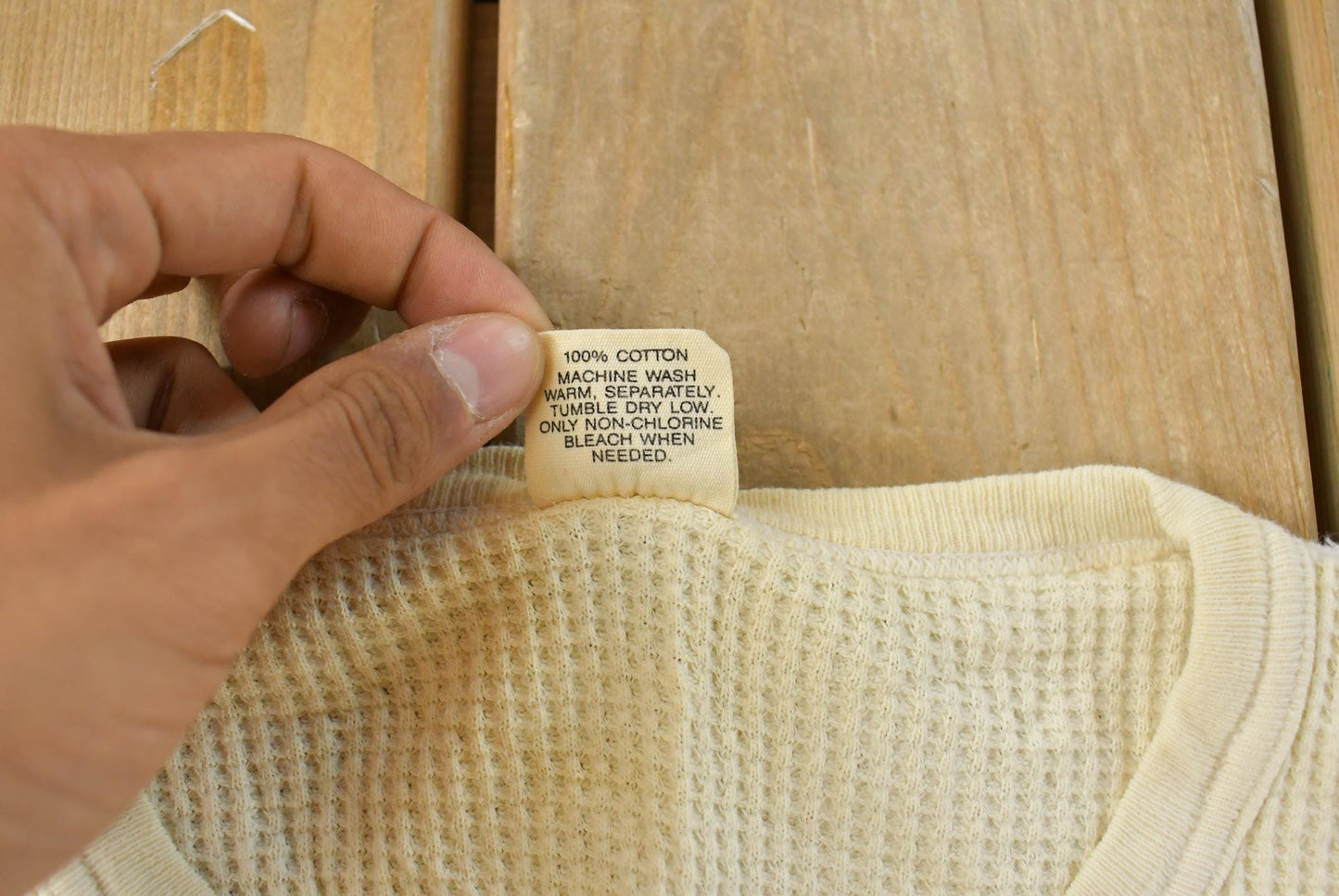 Vintage 1980s Northwest Territory Thermal Crewneck Undershirt Mens M