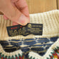 Vintage 1970s Nordstrikk Nordic Fair Isle Knit Cardigan Sweater Women's M