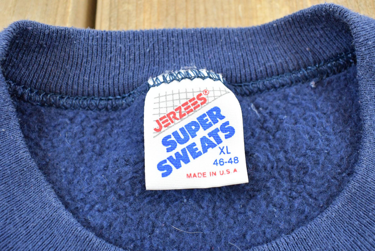 Vintage 1990s Bluffton College Collegiate Crewneck Embroidered Sweatshirt Men's L