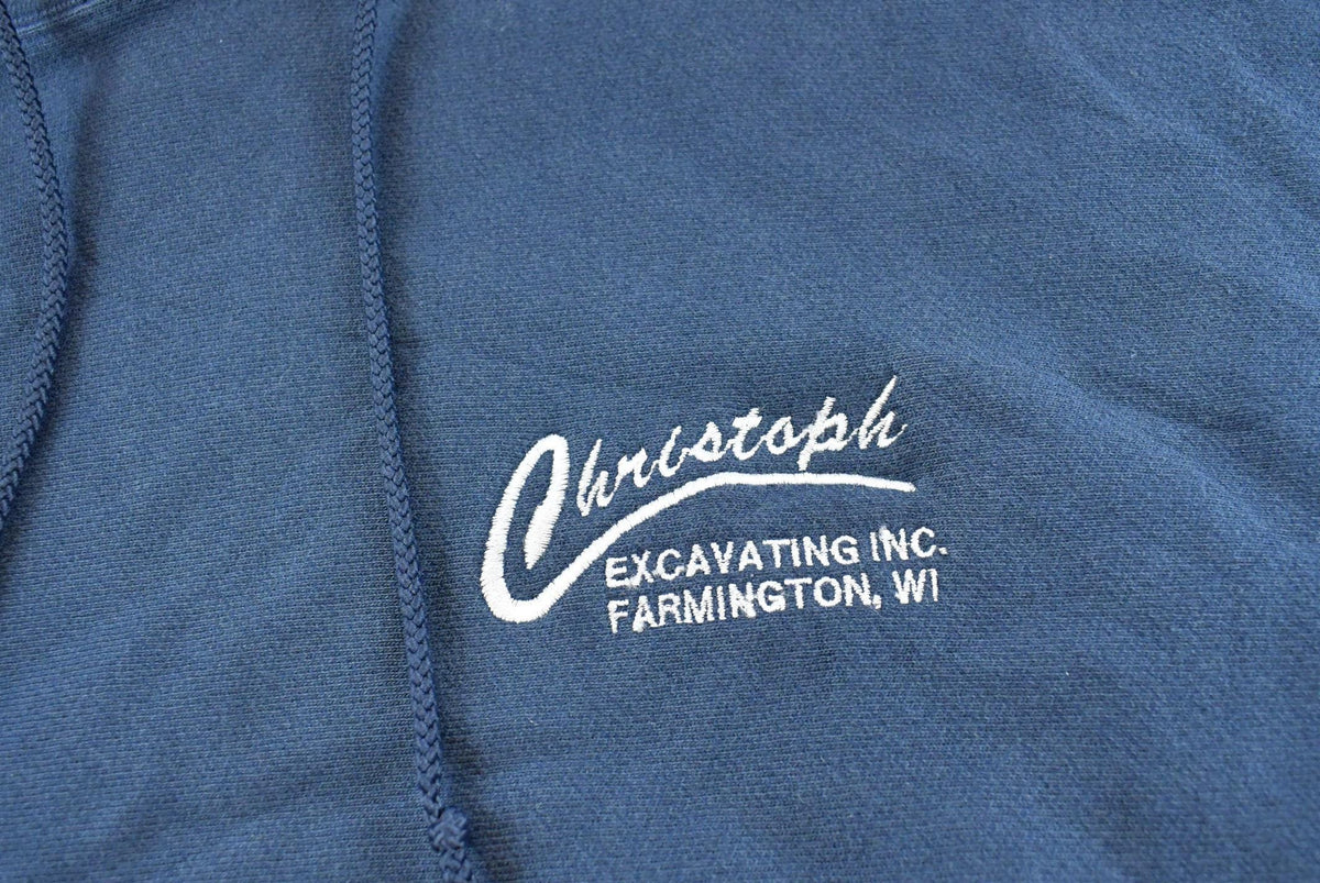 Vintage 2000s Champion Excavating Promotional Souvenir Reverse Weave Hoodie Sweatshirt Men's 2XL