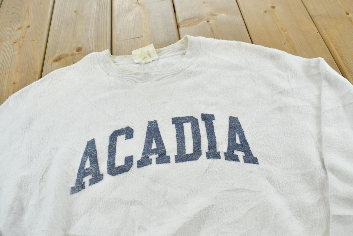 Vintage 2000s Champion Reverse Weave Inside Out Acadia Crewneck Sweatshirt Men's M