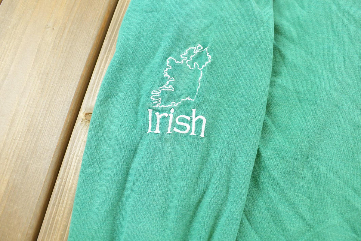 Vintage 1990s Ireland Embroidered Long Sleeve Polo Rugby Shirt Men's L
