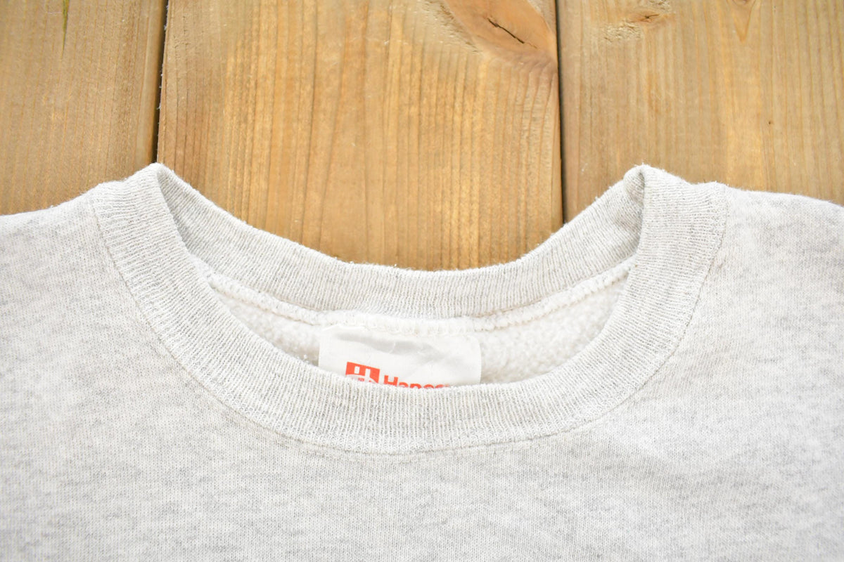 Vintage 1990s Hanes Premium Weight Blank Heather Grey Crewneck Sweatshirt Men's 2XL