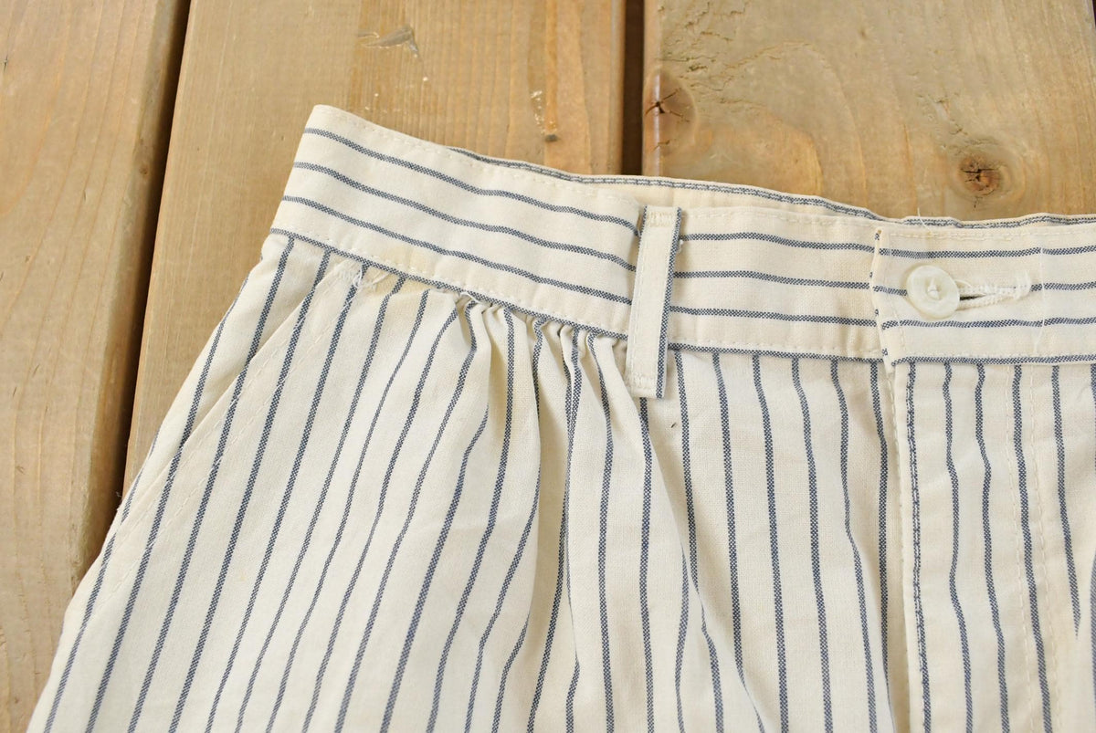 Vintage 1980s Lee Lightweight Railroad Stripe Cotton Pants Women's 26 x 23