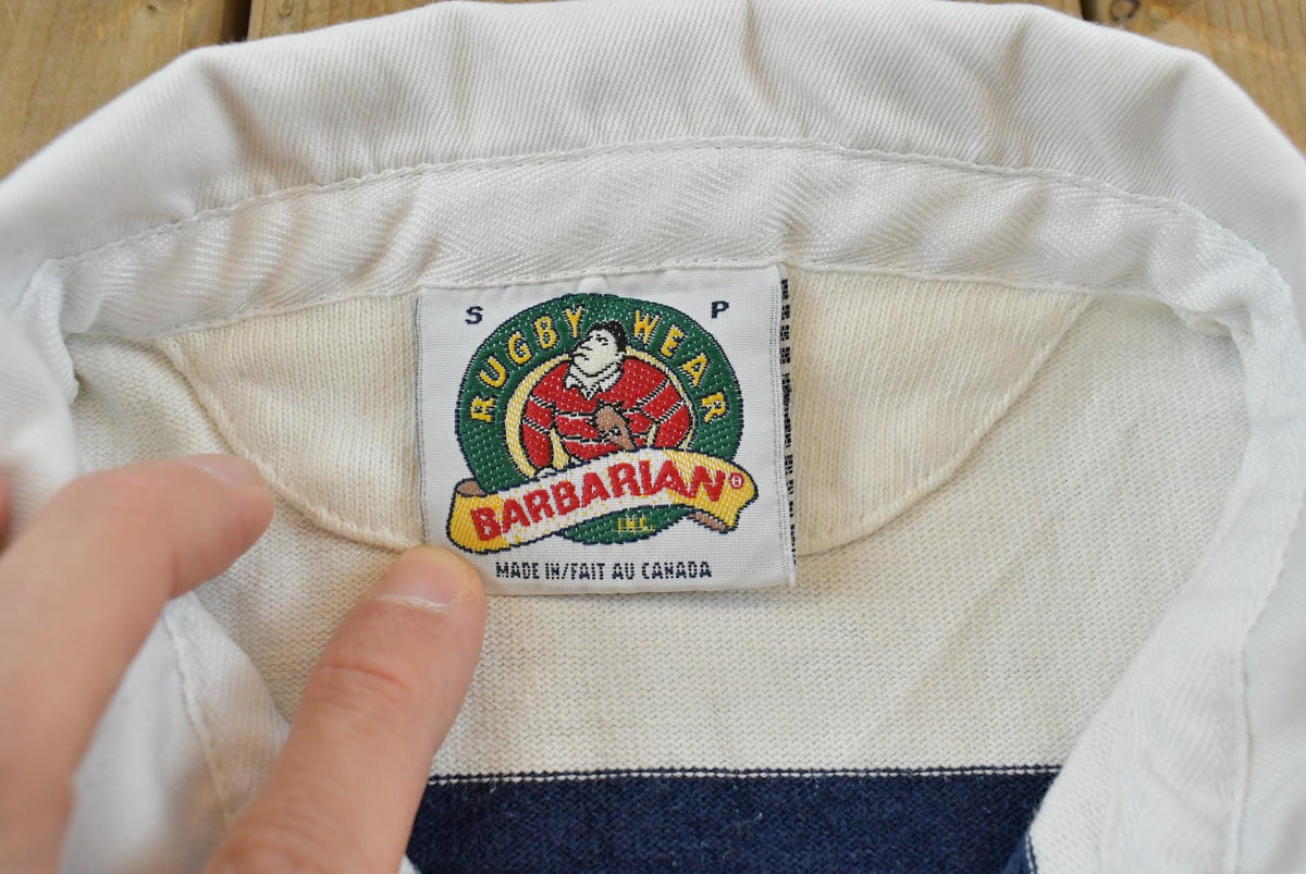 Vintage 2000s Barbarian Kennedy Catholic School Long Sleeve Rugby Polo Shirt Men's S