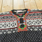 Vintage 1990s Norwear Wool Knit Abstract Pattern Sweater Men's L