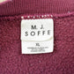 Vintage 1990s MJ Soffe Blank Red Crewneck Sweatshirt Men's