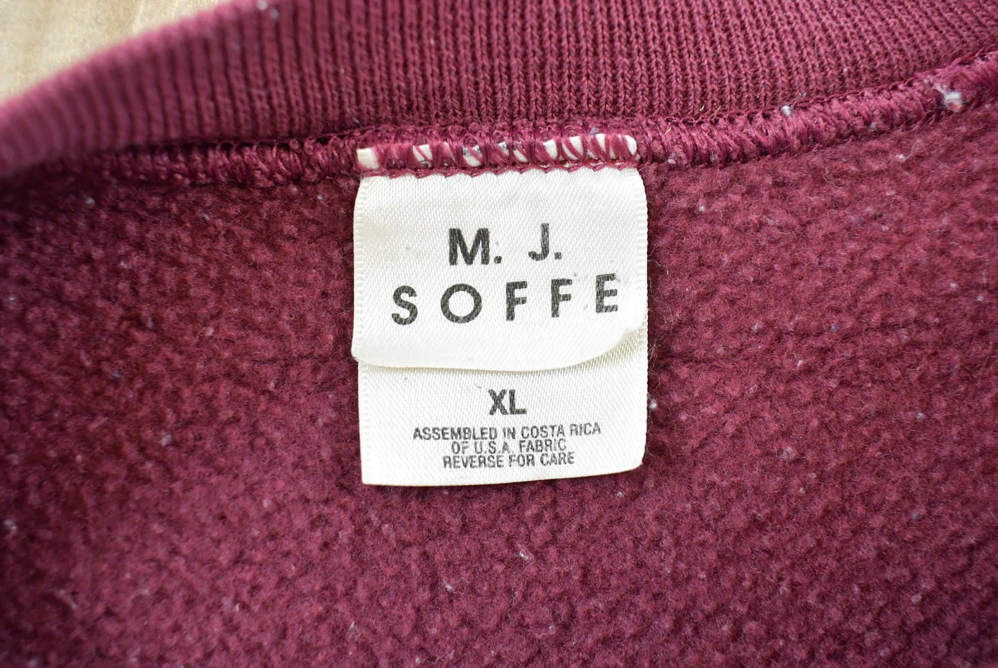 Vintage 1990s MJ Soffe Blank Red Crewneck Sweatshirt Men's