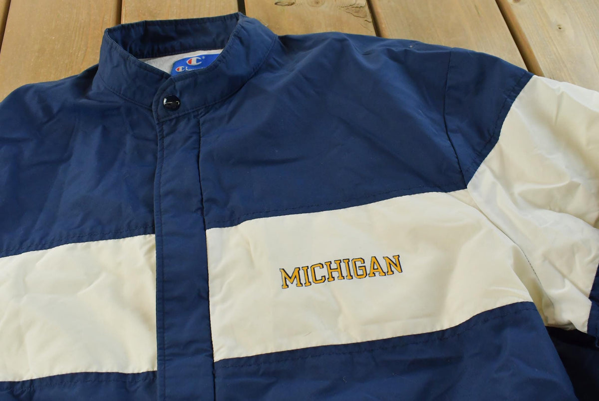 Vintage 1980s Champion University of Michigan Windbreaker Jacket Men's XL