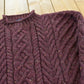 Vintage 1980s Lands' End Heavyweight Wool Cable Knit Crewneck Sweater Women's L