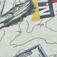 Vintage 1990s Nautica Map Print Polo Shirt Men's M