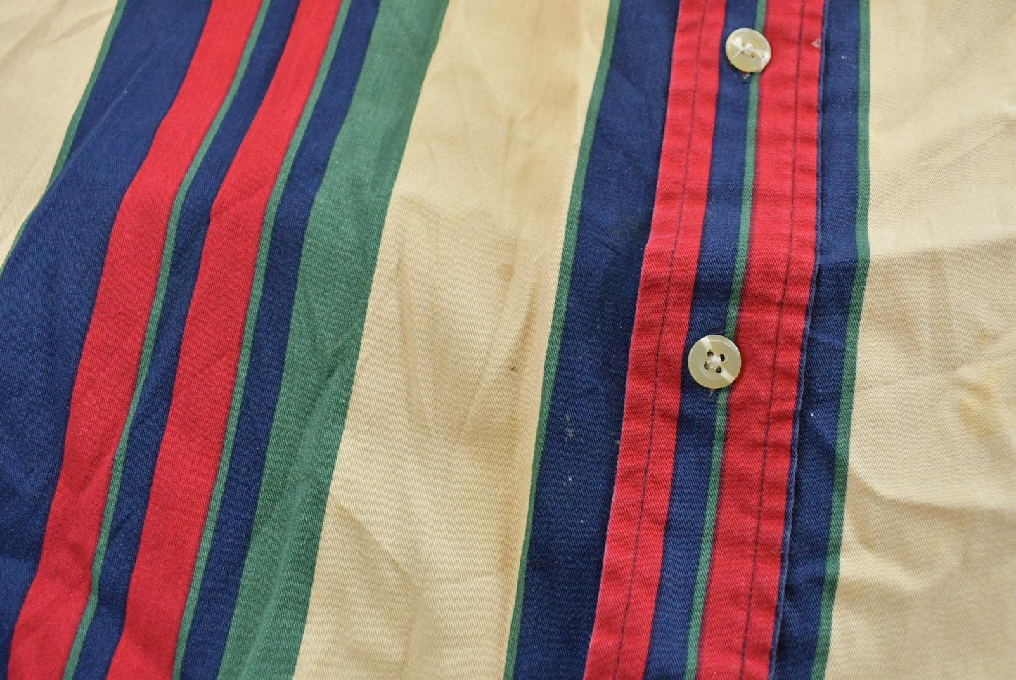 Vintage 1990s Trader Bay Striped Button Up Short Sleeve Shirt Mens XL