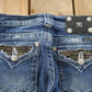 Vintage Y2K Miss Me Bedazzled Low Rise Jeans Women's 27 x 33