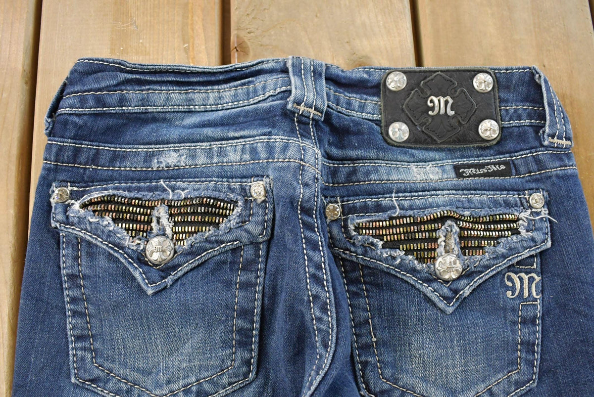 Vintage Y2K Miss Me Bedazzled Low Rise Jeans Women's 27 x 33