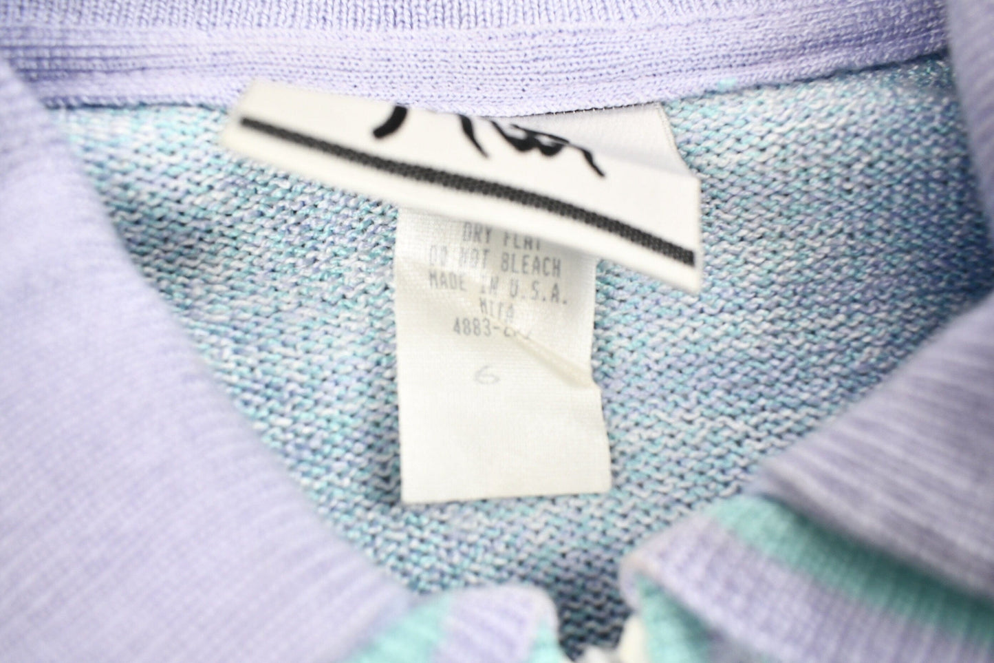 Vintage 1990s Mita Zip Up Pastel Sweater Youth Small