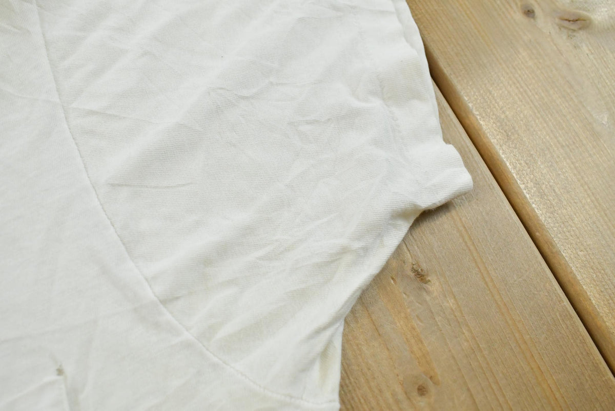 Vintage 1980s Blank White Pocket T-Shirt Men's M