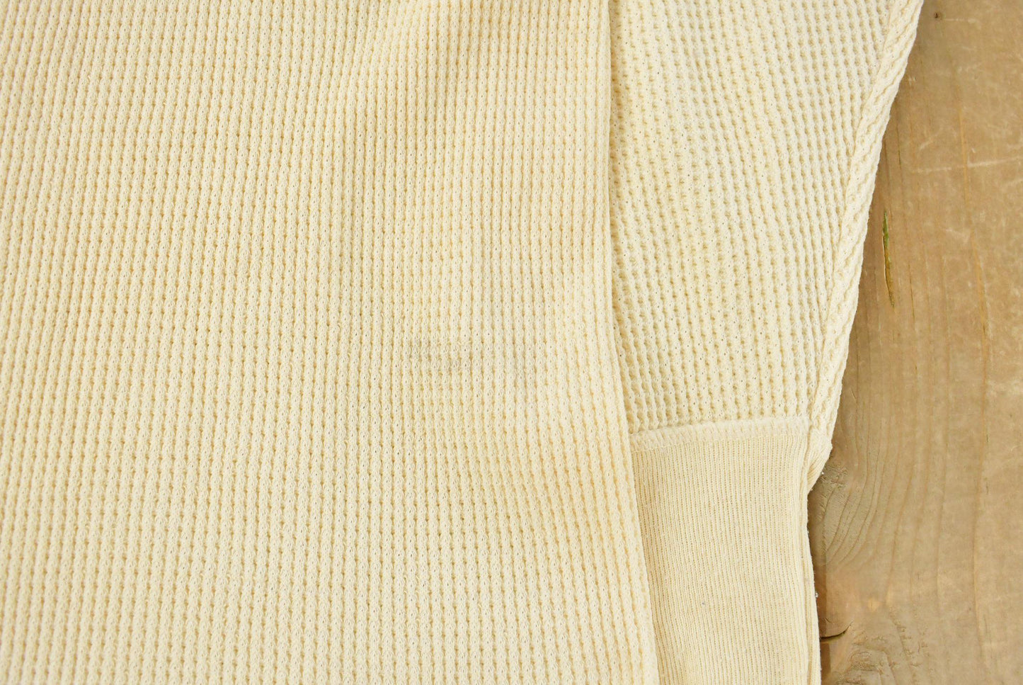 Vintage 1970s Thermal Waffle Knit Long Sleeve Shirt Men's M-L