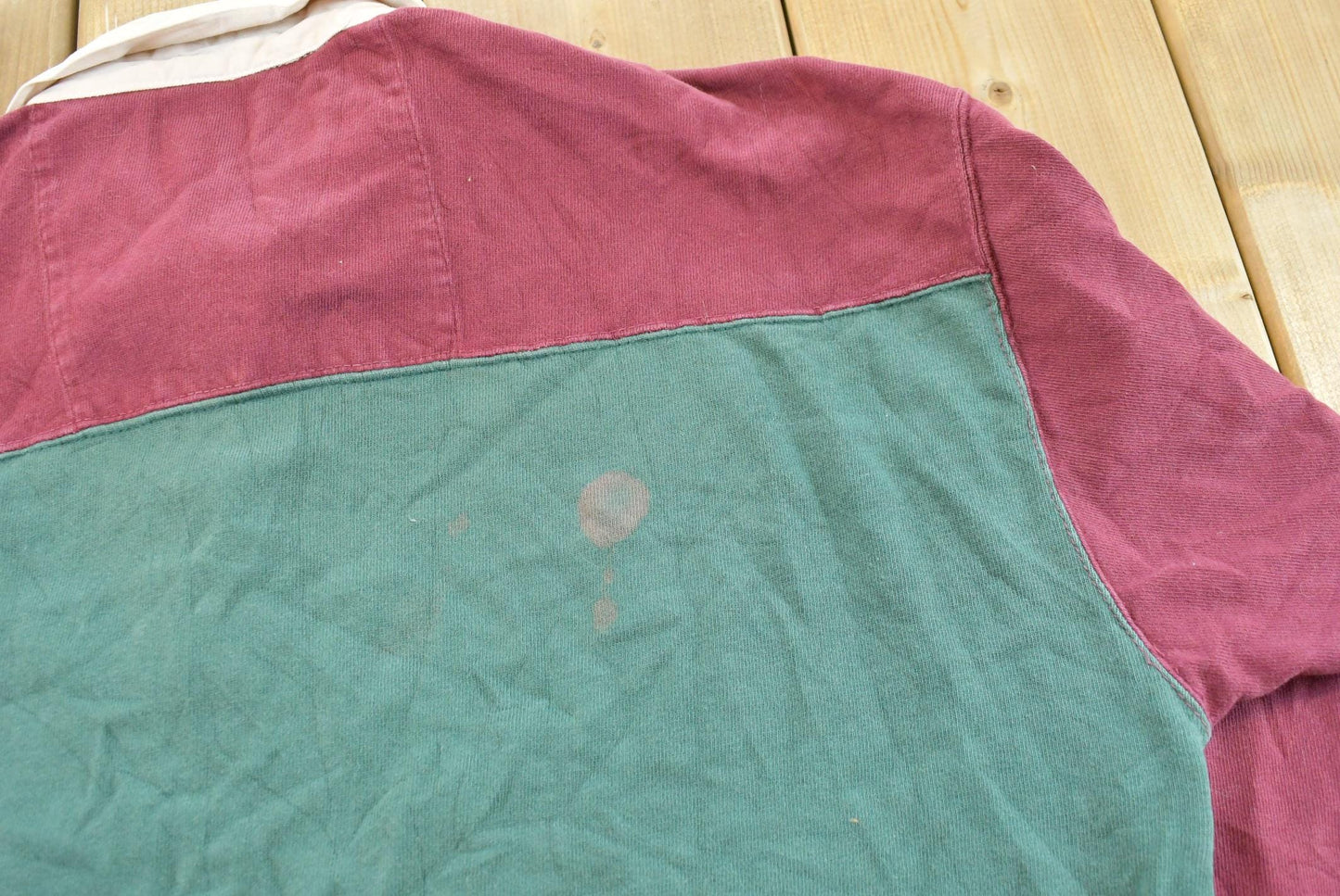Vintage 1990s Grand Banks Outfitters Rugby Quarter Button Up Long Sleeve Polo Shirt Men's L