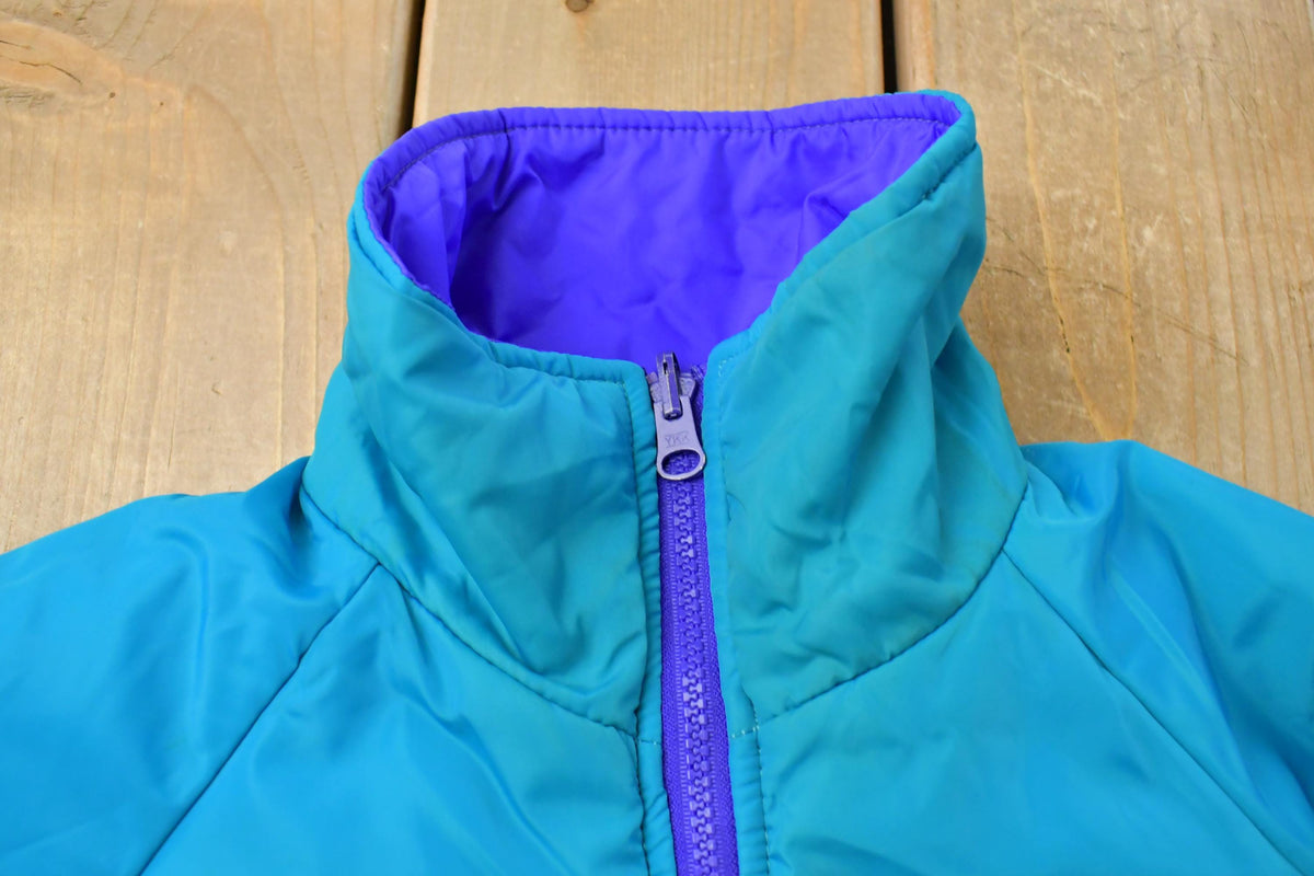 Vintage 1980s Columbia Reversible Full Zip Jacket Women's M